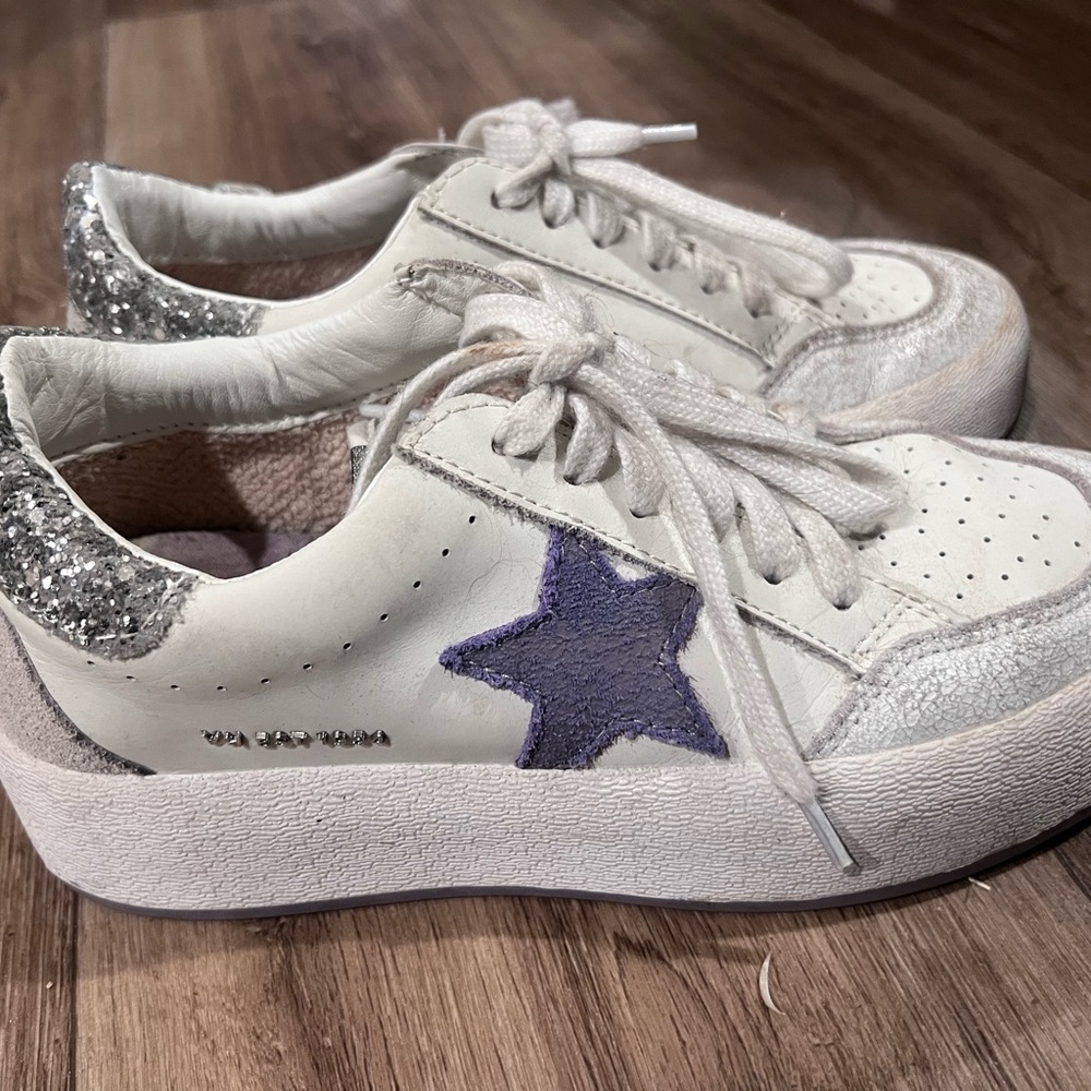 Vintage Havana White and Purple Star Sneakers